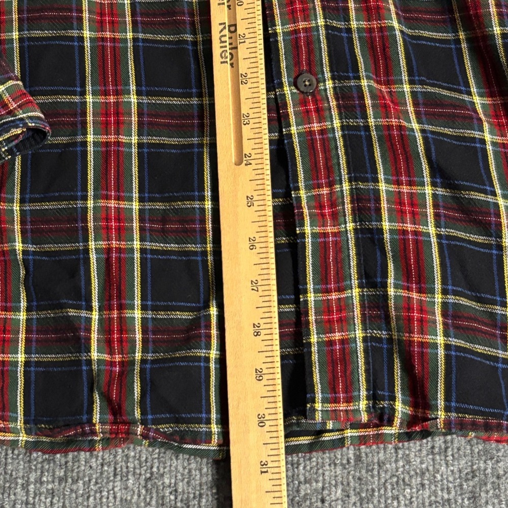 LL Bean Scotch Plaid Flannel Shirt Mens XL Blue Traditional Fit Button Down - Picture 9 of 11